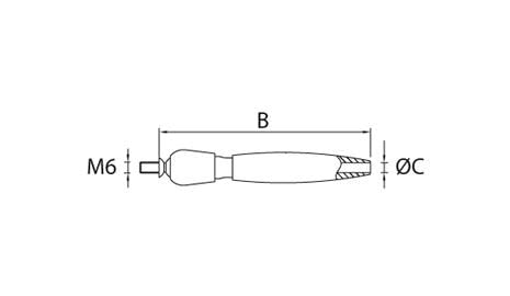 Esquema medidas tensor cable 4-5 mm inox para barandilla